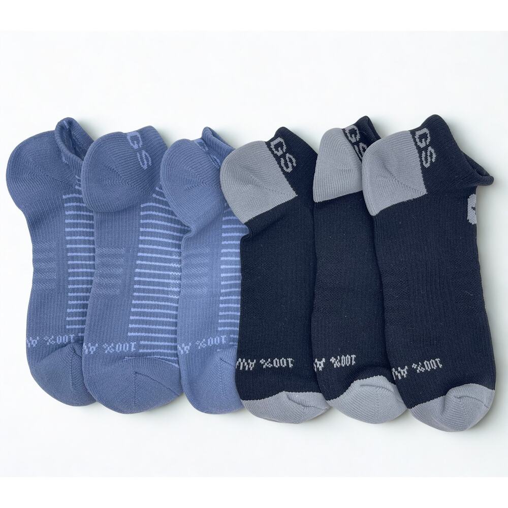 6 Pairs FIGS Compression  No-show Socks Size Large